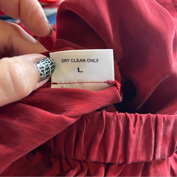 Taylor G Dallas Dark Red Burgundy Tiered westernTiered Western Skirt Sm/Med EUC - Picture 5 of 6